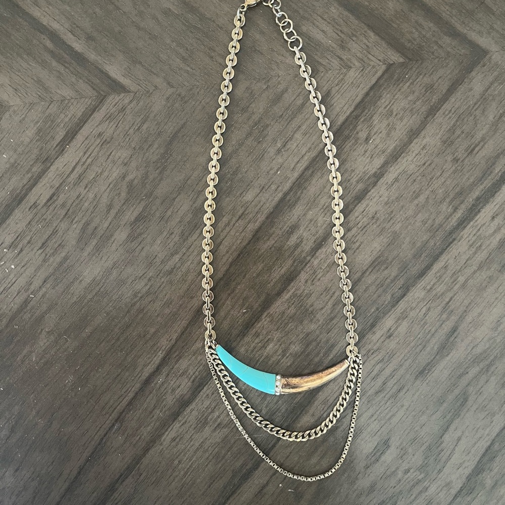 Silpada Gold and Blue Necklace with Turquoise Accent